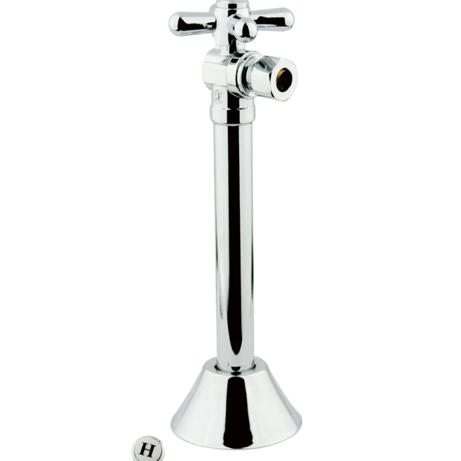 Kingston Brass Vintage 1/2" Sweat, 3/8" OD Compression Angle Shut-off Valve with 5" Extension