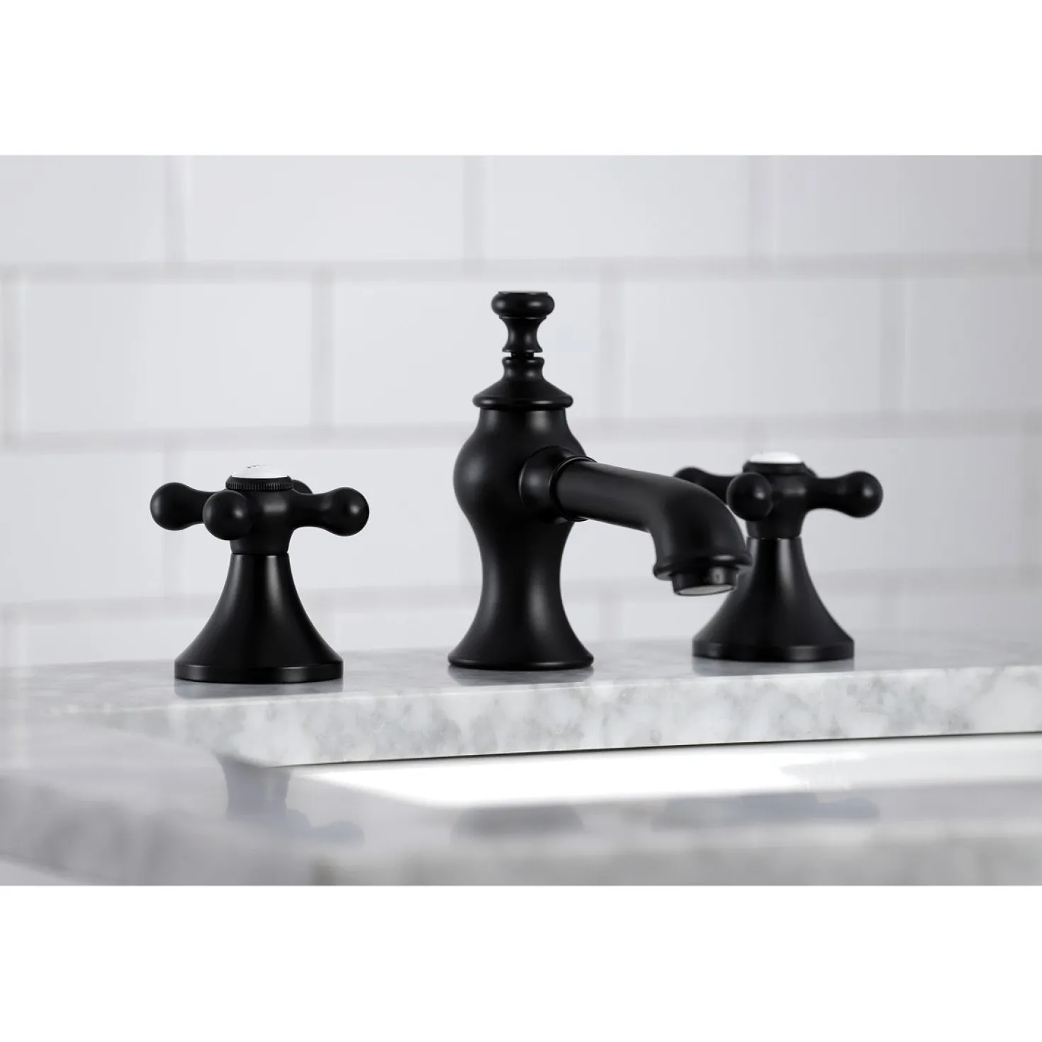 Kingston Brass Vintage Three-Hole 8-Inch Widespread Bathroom Faucet