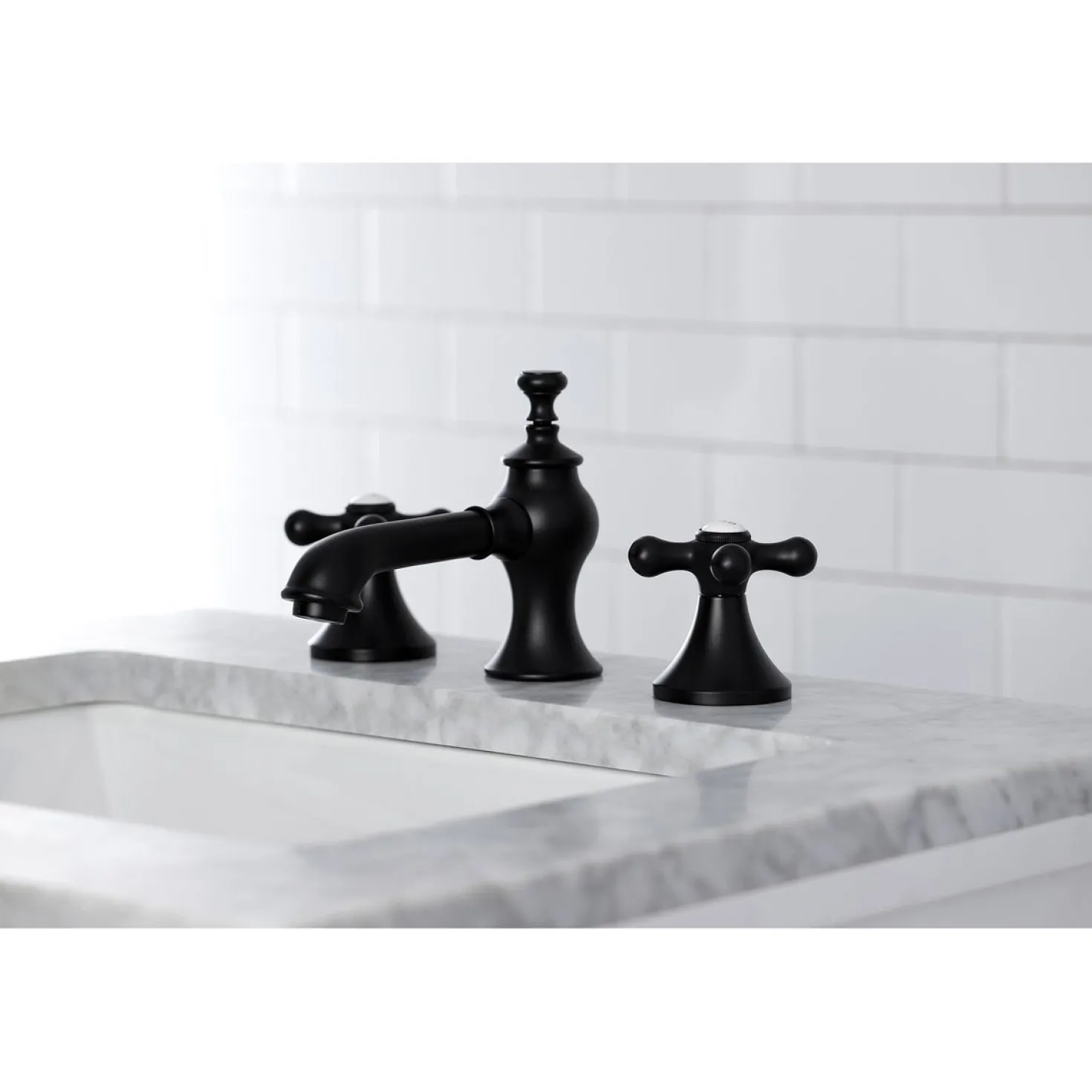 Kingston Brass Vintage Three-Hole 8-Inch Widespread Bathroom Faucet