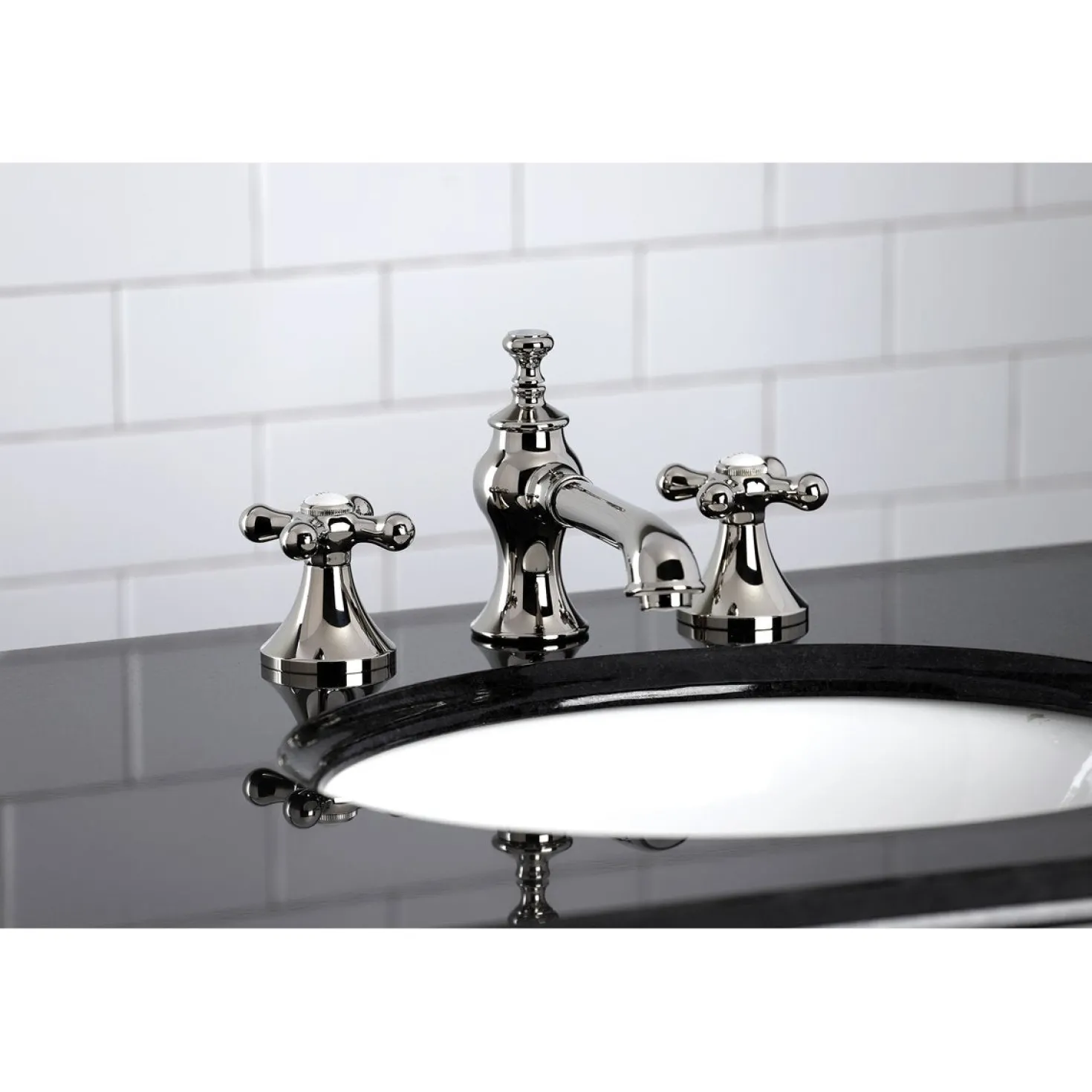 Kingston Brass Vintage Three-Hole 8-Inch Widespread Bathroom Faucet