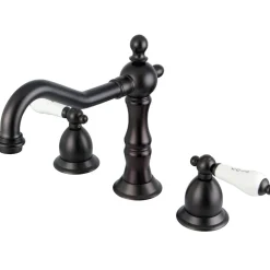 Kingston Brass Vintage 8 to 16-Inch Widespread Three-Hole Bathroom Faucet