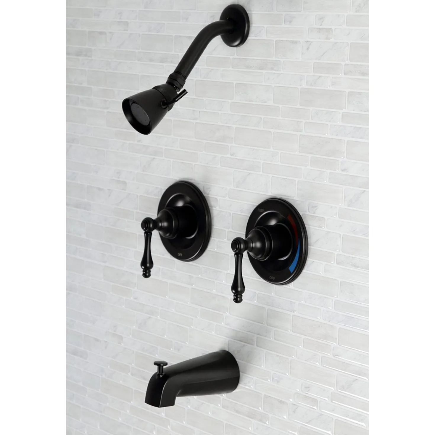 Kingston Brass Vintage Twin Handles Tub Shower Faucet