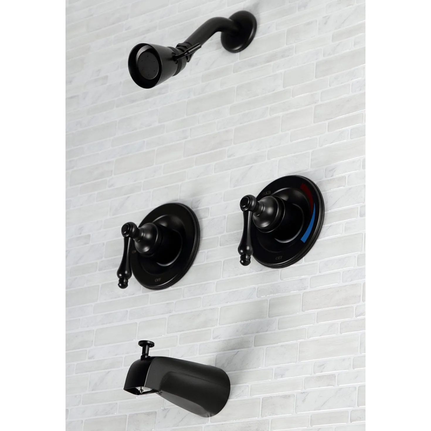 Kingston Brass Vintage Twin Handles Tub Shower Faucet