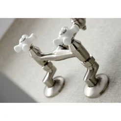 Kingston Brass Vintage Wall Mount 6-Inch Adjustable Center Kitchen Faucet