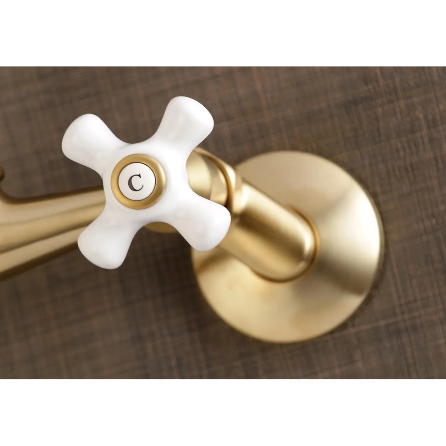 Kingston Brass Vintage Wall Mount 6-Inch Adjustable Center Kitchen Faucet