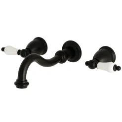 Kingston Brass Vintage Wall Mount 2-Handle Bathroom Faucet