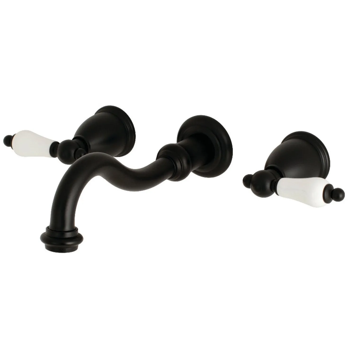 Kingston Brass Vintage Wall Mount 2-Handle Bathroom Faucet