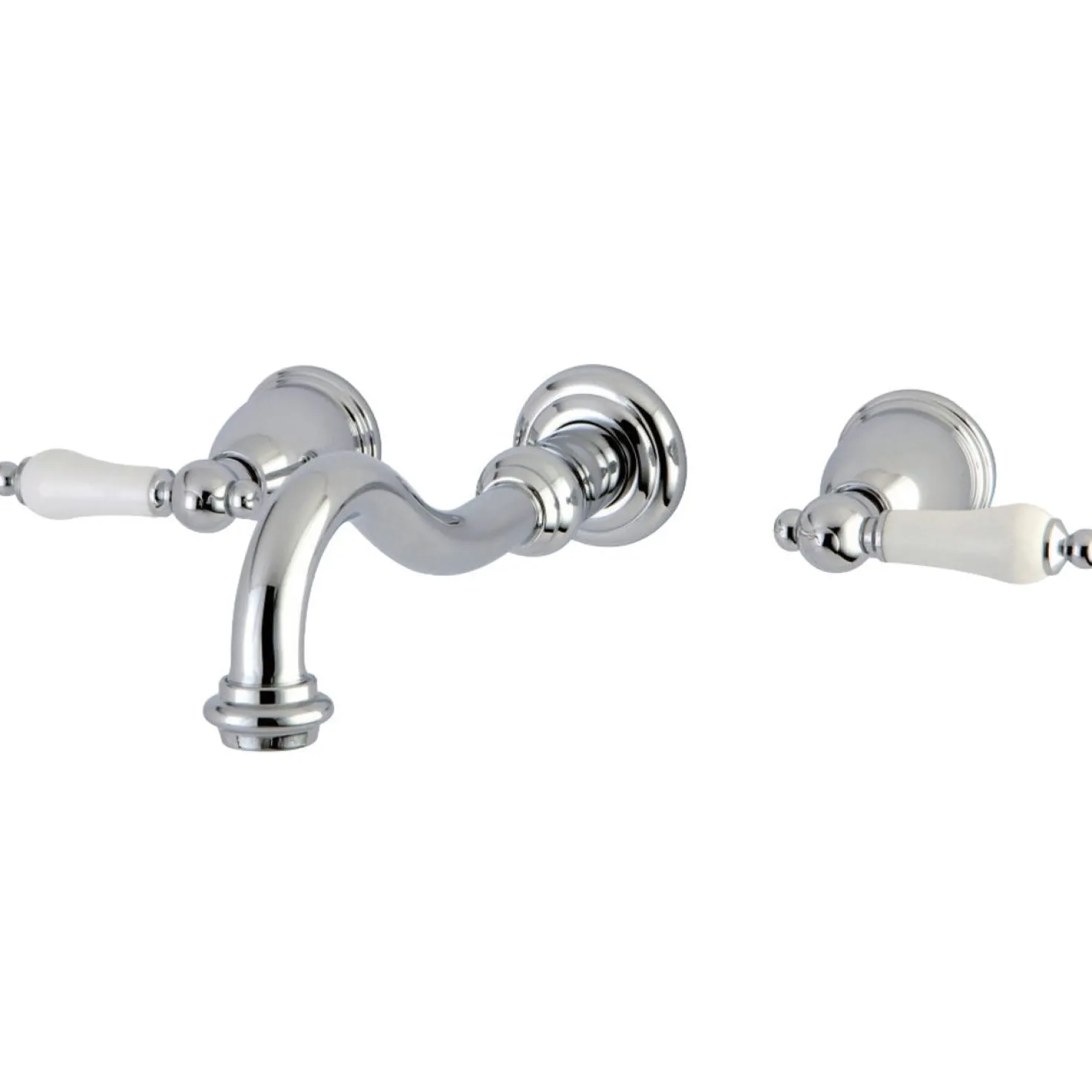 Kingston Brass Vintage Wall Mount 2-Handle Bathroom Faucet