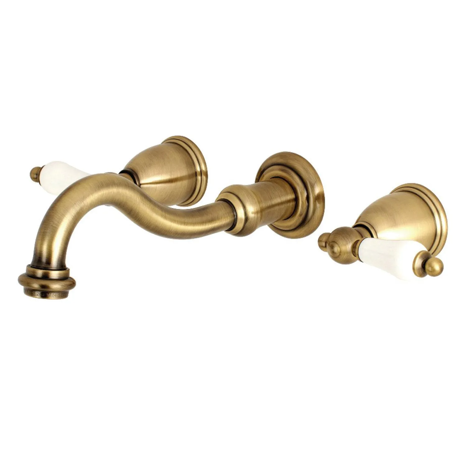 Kingston Brass Vintage Wall Mount 2-Handle Bathroom Faucet