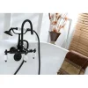 Kingston Brass Vintage Wall Mount Clawfoot Brass Tub Filler with Hand Shower