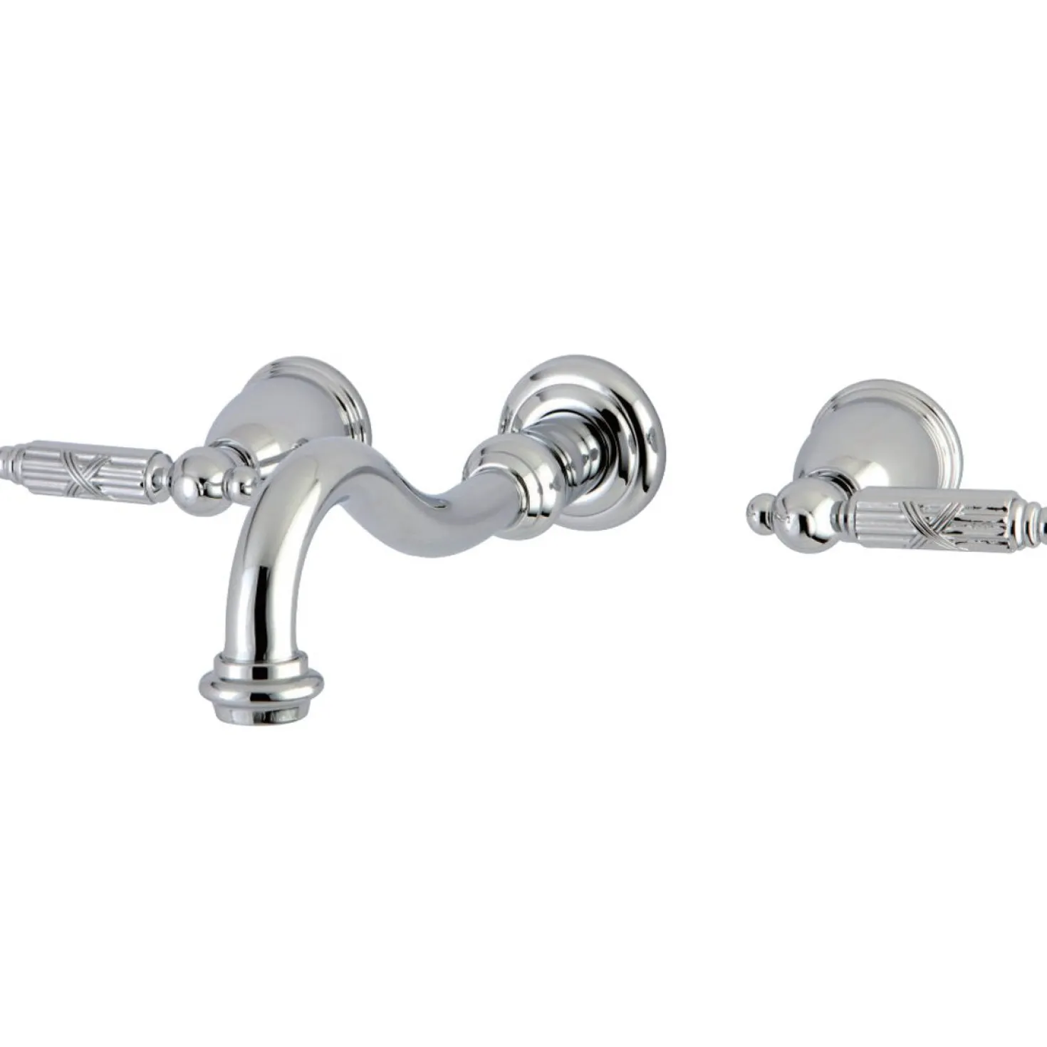 Kingston Brass Vintage Wall Mount Two-Handle Bathroom Faucet