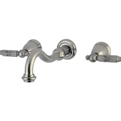 Kingston Brass Vintage Wall Mount Two-Handle Bathroom Faucet
