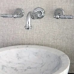 Kingston Brass Vintage Wall Mount Two-Handle Bathroom Faucet