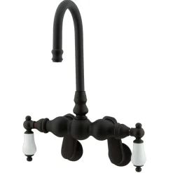 Kingston Brass Vintage Wall Mount Clawfoot Tub Filler Faucet with 3-3/8