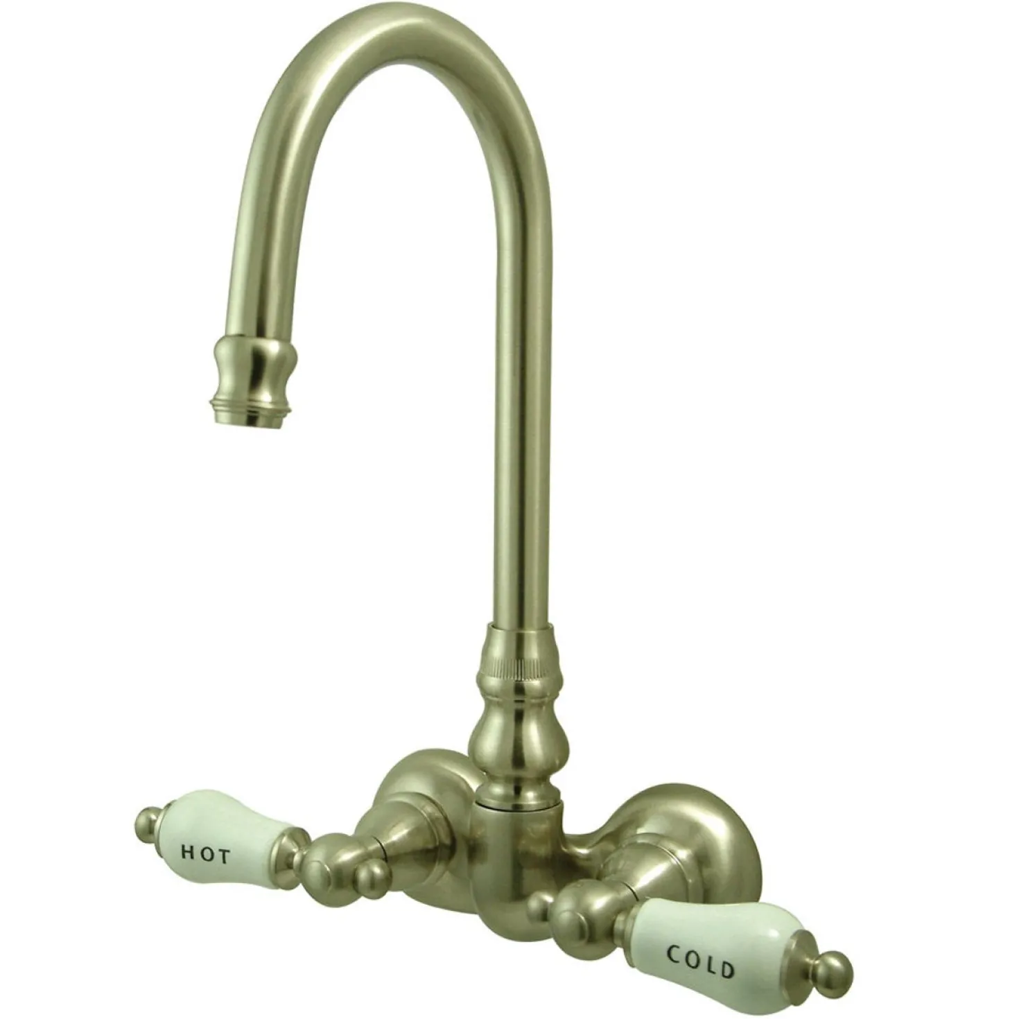 Kingston Brass Vintage Wall Mount 3-3/8" Classic Clawfoot Tub Filler Faucet
