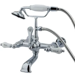 Kingston Brass Vintage Wall Mount Clawfoot Tub Filler Faucet with 7