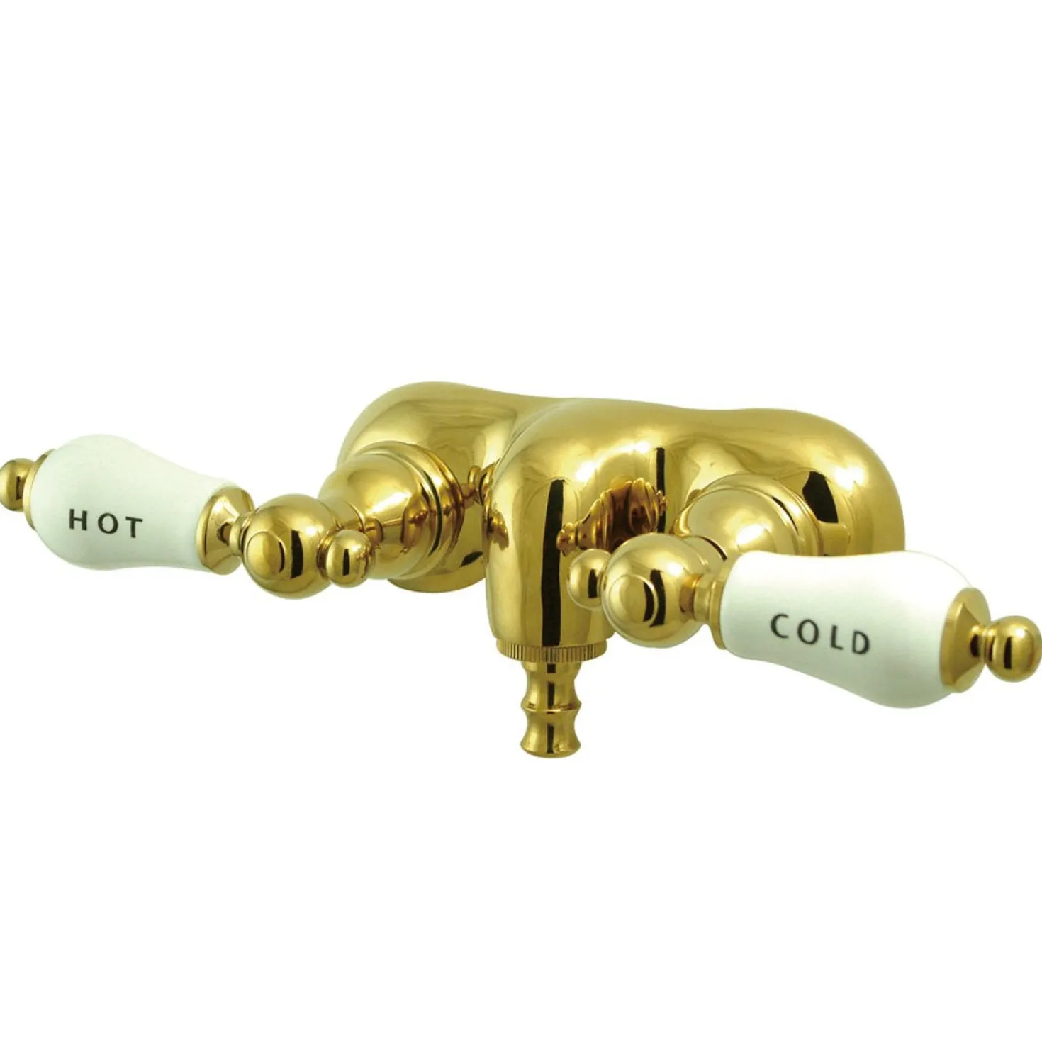 Kingston Brass Vintage Wall Mount Clawfoot Tub Filler with 3-3/8" Centers
