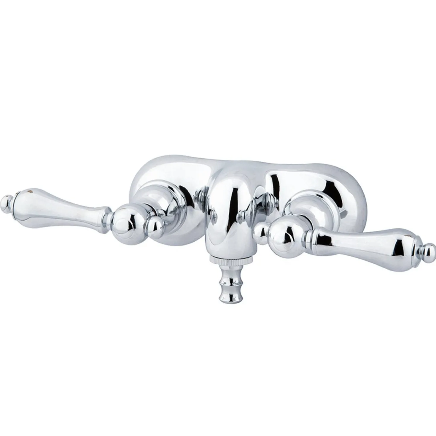 Kingston Brass Vintage Wall Mount 3-3/8" Classic Brass Clawfoot Tub Filler