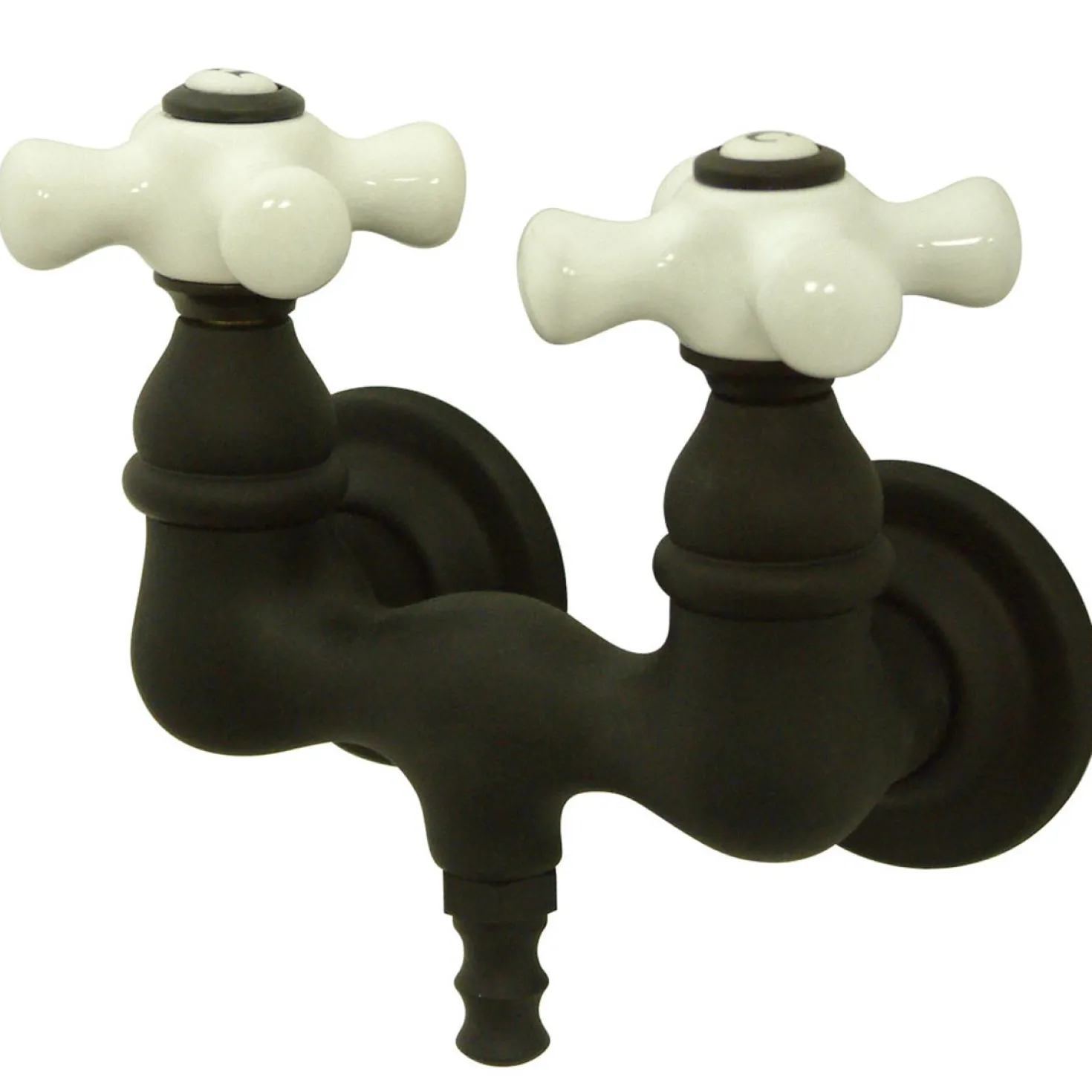 Kingston Brass Vintage Wall Mount 3-3/8" Centers Brass Clawfoot Tub Filler
