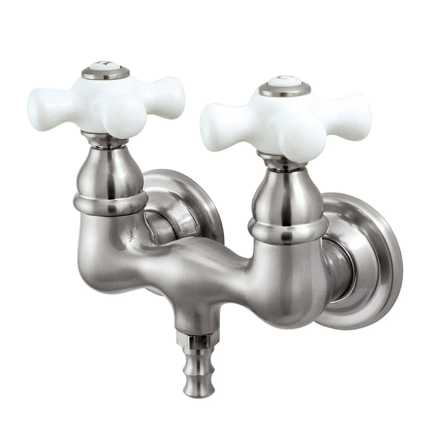 Kingston Brass Vintage Wall Mount 3-3/8" Centers Brass Clawfoot Tub Filler