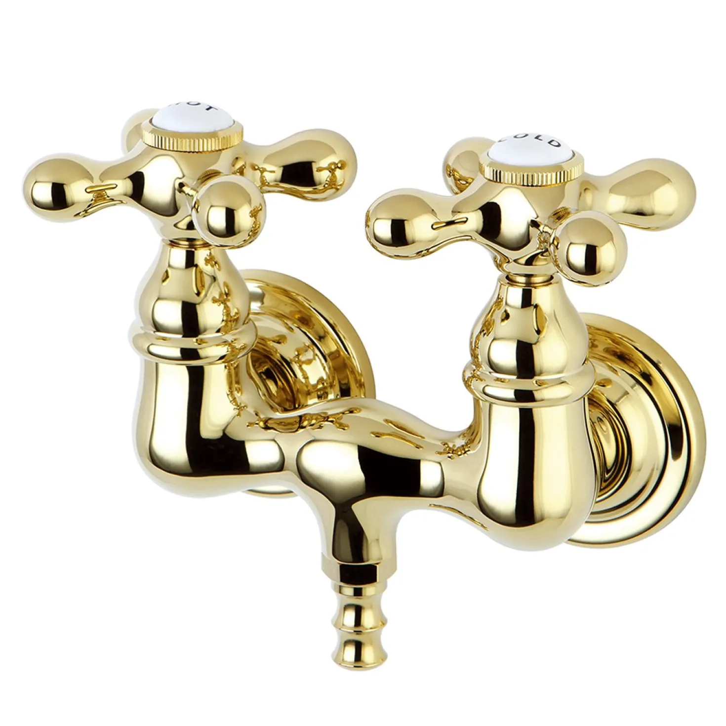 Kingston Brass Vintage Wall Mount 3-3/8" Brass Clawfoot Tub Filler