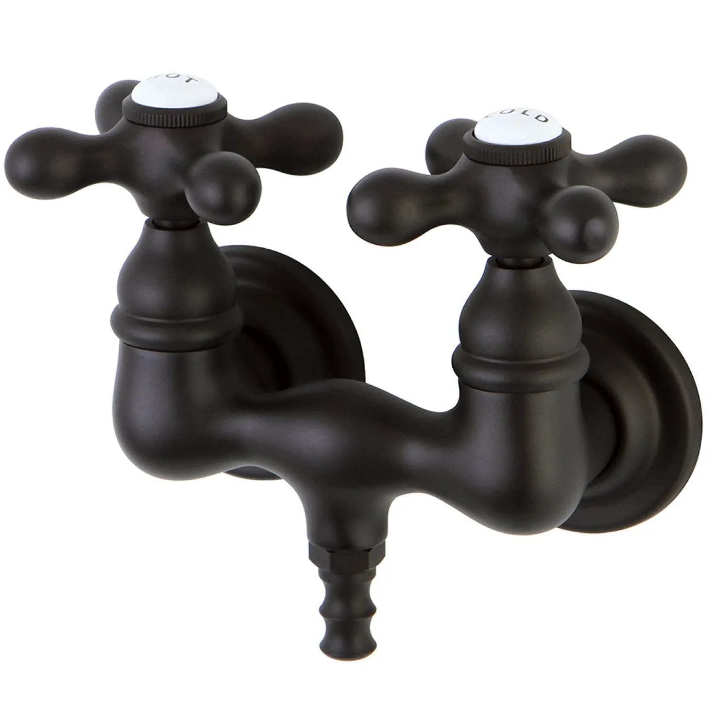 Kingston Brass Vintage Wall Mount 3-3/8" Brass Clawfoot Tub Filler