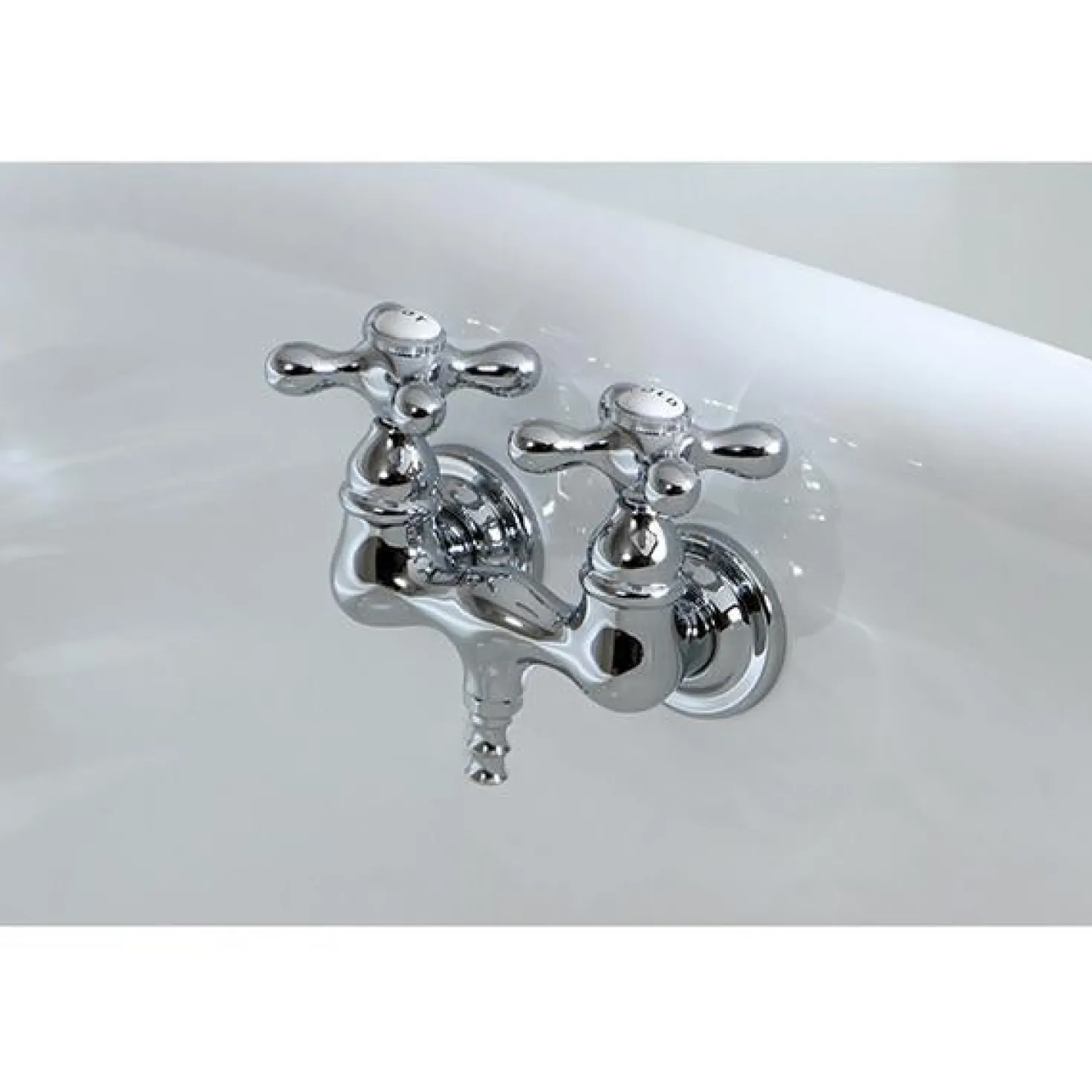 Kingston Brass Vintage Wall Mount 3-3/8" Brass Clawfoot Tub Filler