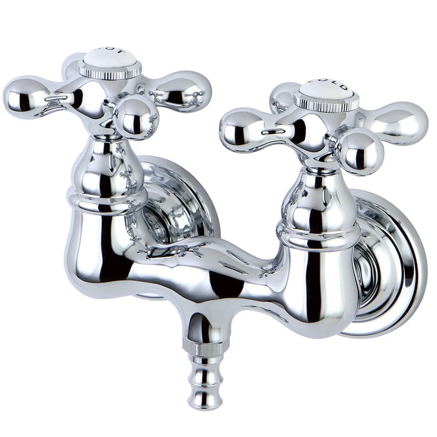 Kingston Brass Vintage Wall Mount 3-3/8" Brass Clawfoot Tub Filler