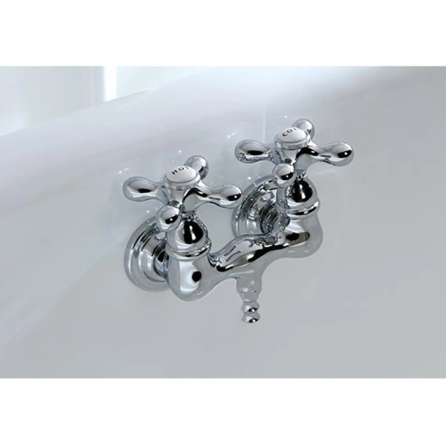 Kingston Brass Vintage Wall Mount 3-3/8" Brass Clawfoot Tub Filler