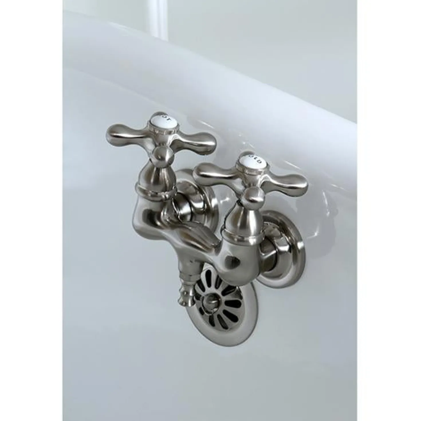Kingston Brass Vintage Wall Mount 3-3/8" Brass Clawfoot Tub Filler