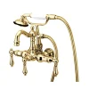 Kingston Brass Vintage 3-3/8" Wall Mount Clawfoot Tub Filler with Hand Shower