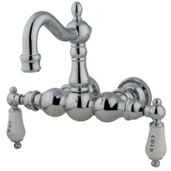 Kingston Brass Vintage 3-3/8" Wall Mount Clawfoot Tub Filler in Polished Chrome