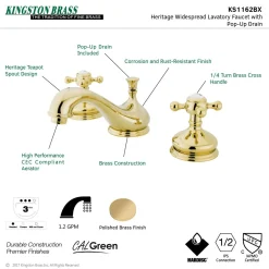 Kingston Brass Vintage 8" Widespread Three-Hole Bathroom Faucet