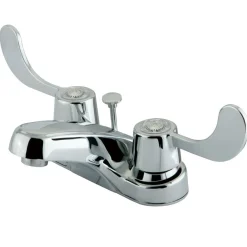 Kingston Brass Vista Handle 4" Centerset Lavatory Faucet with Brass Pop-up