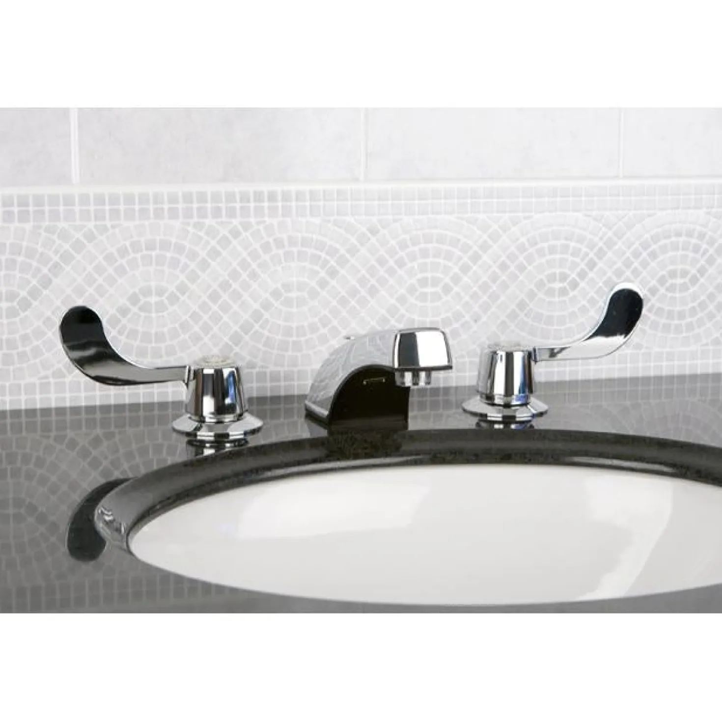Kingston Brass Vista Handle 8" to 16" Widespread Lavatory Faucet with Brass Pop-up