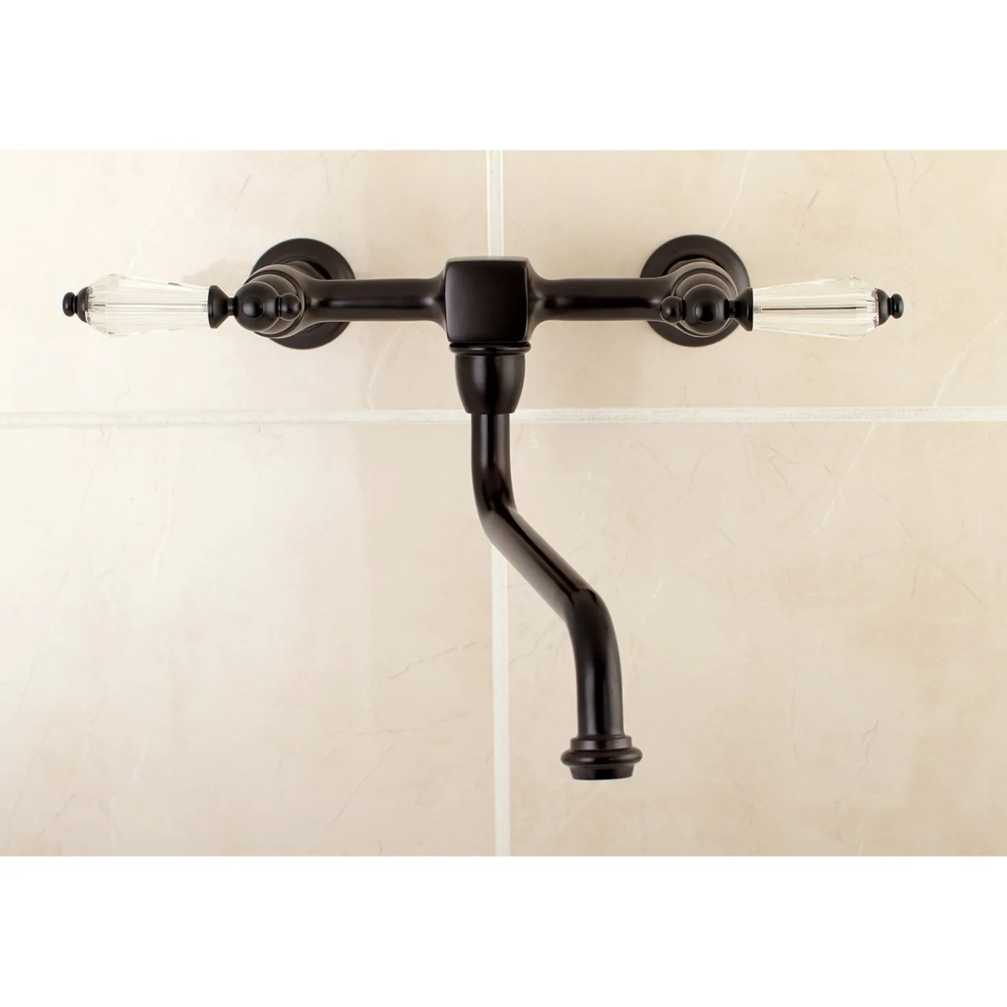 Kingston Brass Wall Mount 8" Center Vessel Sink Faucet