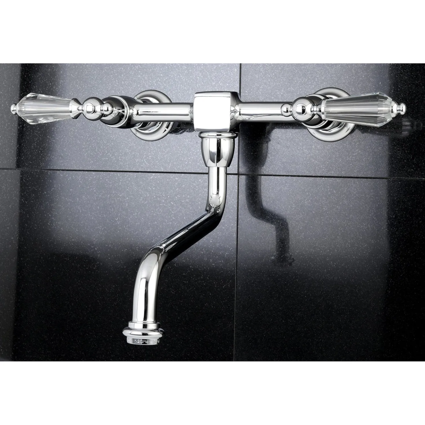 Kingston Brass Wall Mount 8" Center Vessel Sink Faucet