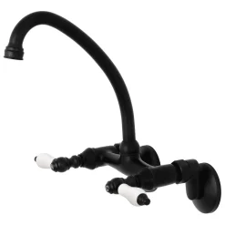 Kingston Brass Wall Mount 2-Handle Kitchen Faucet