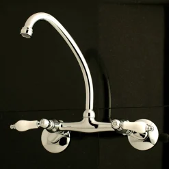 Kingston Brass Wall Mount 2-Handle Kitchen Faucet