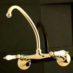 Kingston Brass Wall Mount 2-Handle Kitchen Faucet