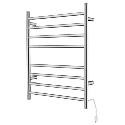 Kingston Brass Wall Mount Hardwired or Plug-In Towel Warmer in Brushed Nickel