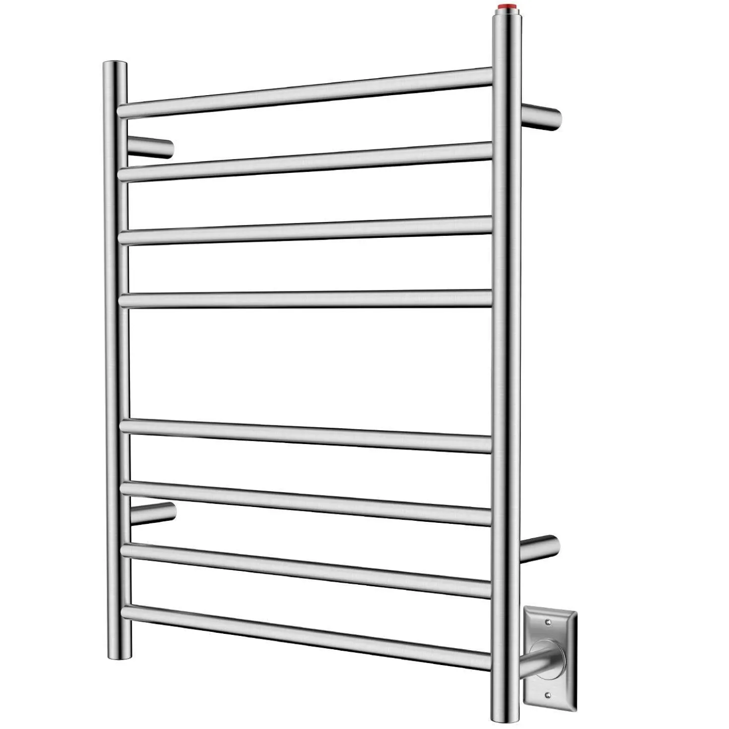 Kingston Brass Wall Mount Hardwired or Plug-In Towel Warmer in Brushed Nickel