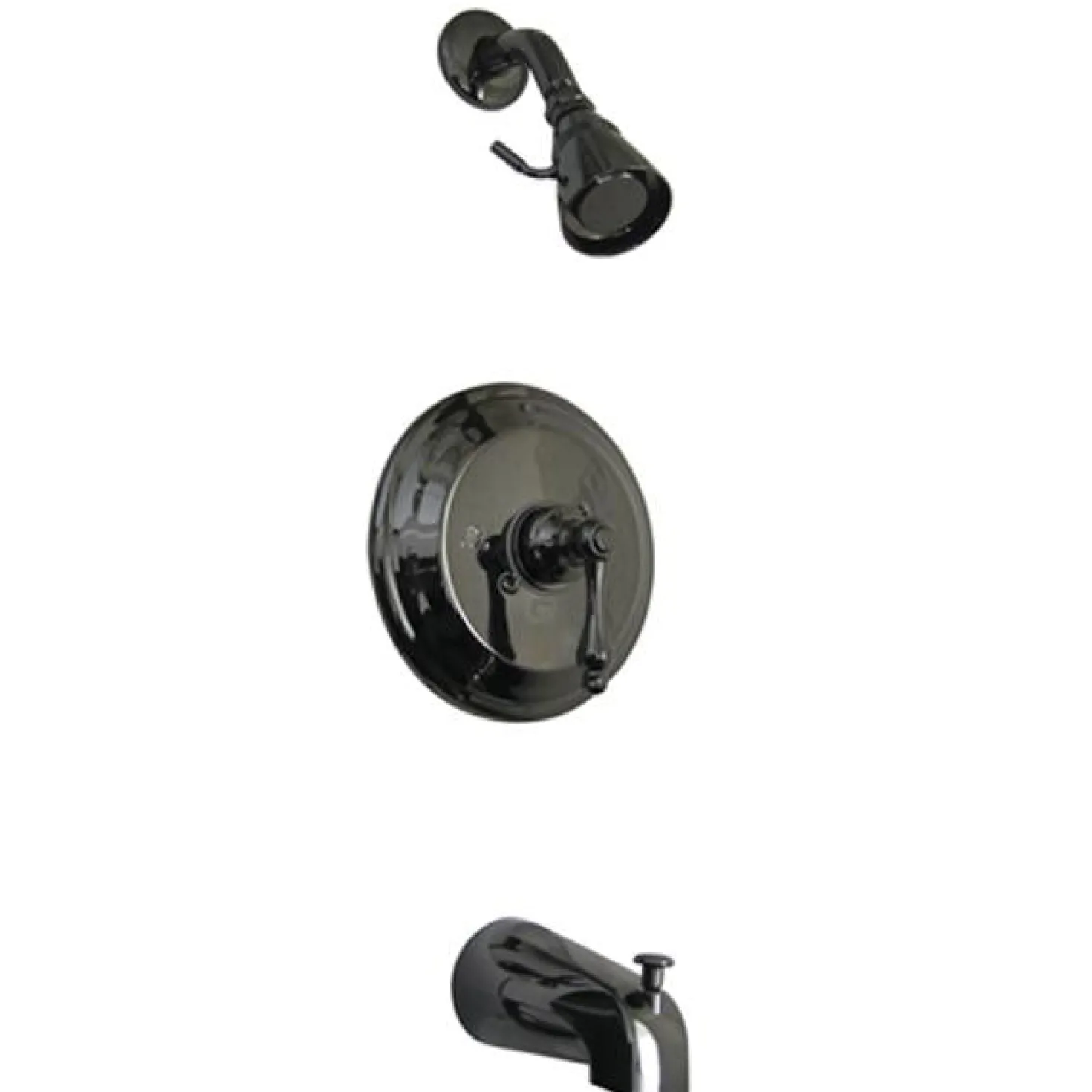 Kingston Brass Water Onyx NB3630AL Pressure Balanced Tub and Shower Faucet with Metal Lever Handle