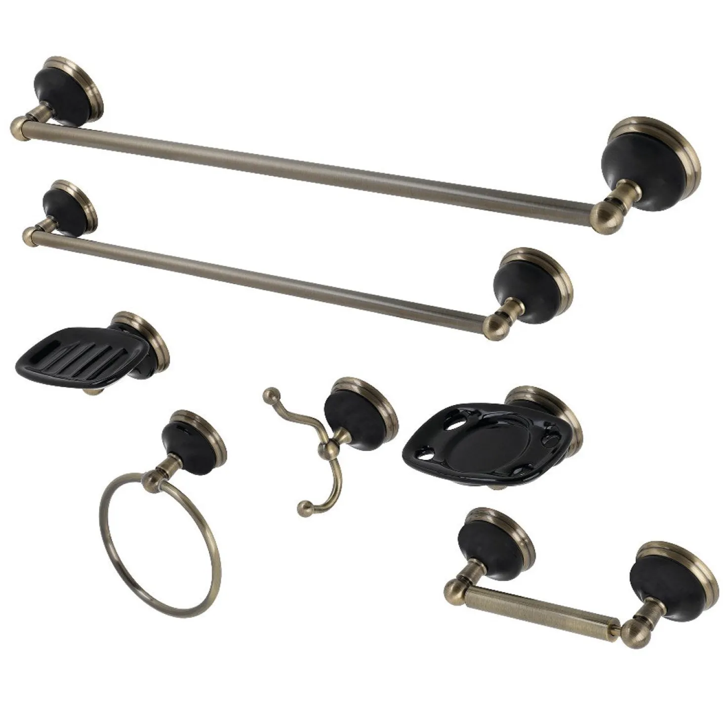 Kingston Brass Water Onyx 7-Piece Bathroom Accessory Set