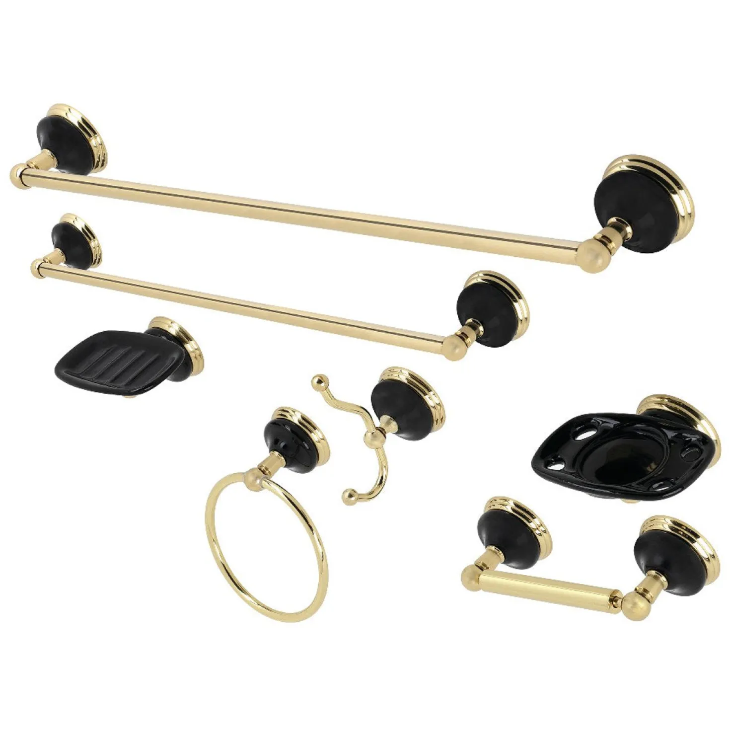 Kingston Brass Water Onyx 7-Piece Bathroom Accessory Set
