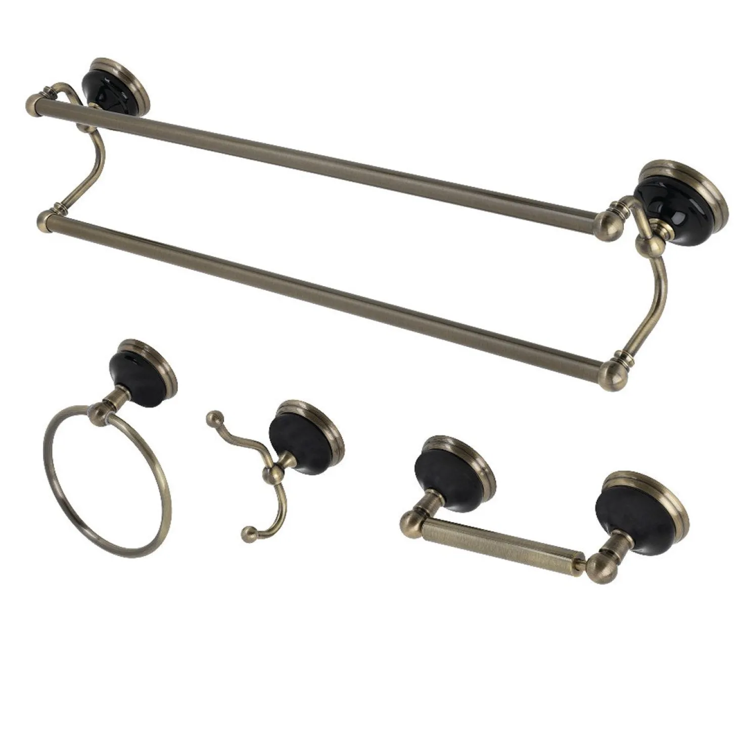 Kingston Brass Water Onyx 4-Piece 26.75" Bathroom Accessory Set