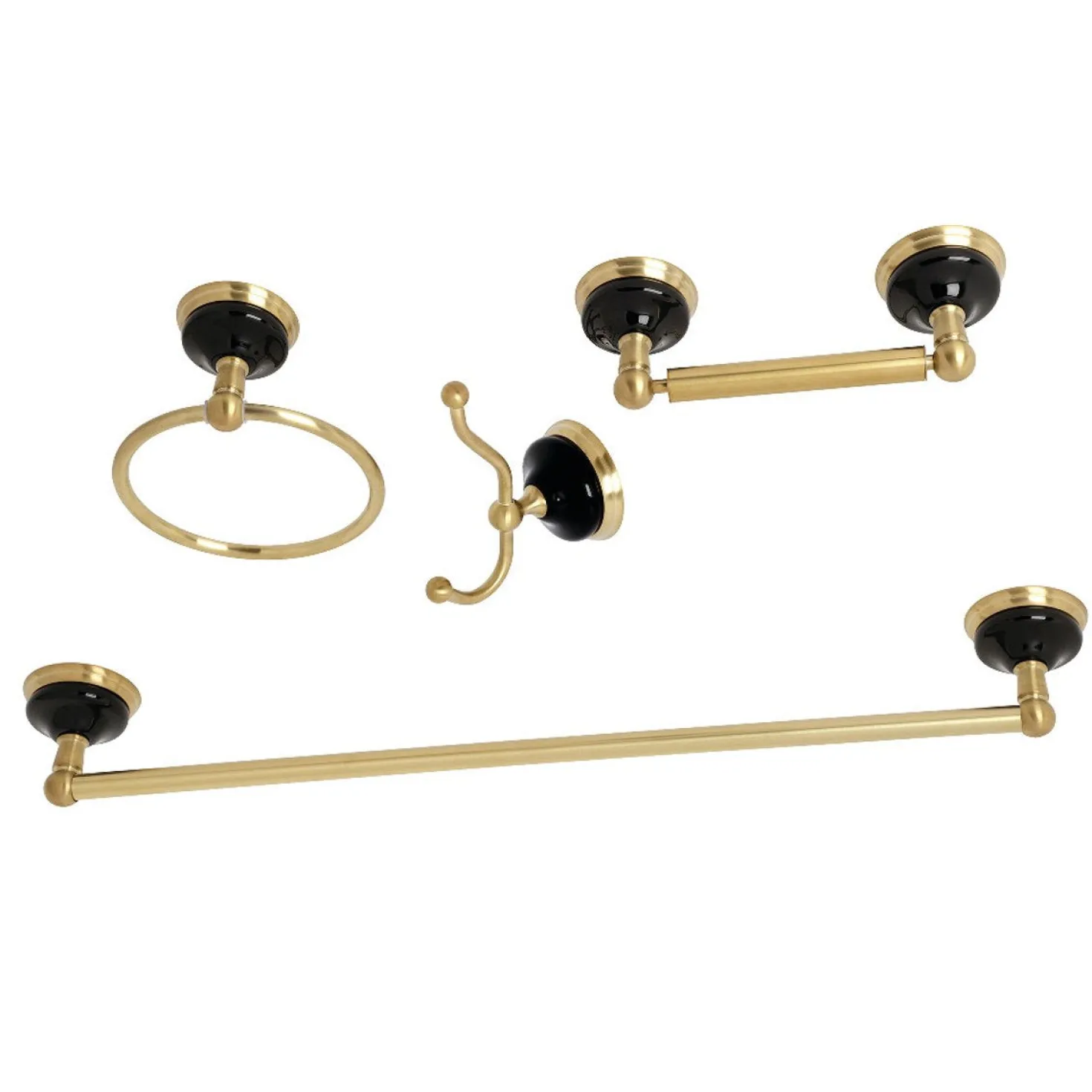Kingston Brass Water Onyx 4-Piece 20.75" Bathroom Accessory Set