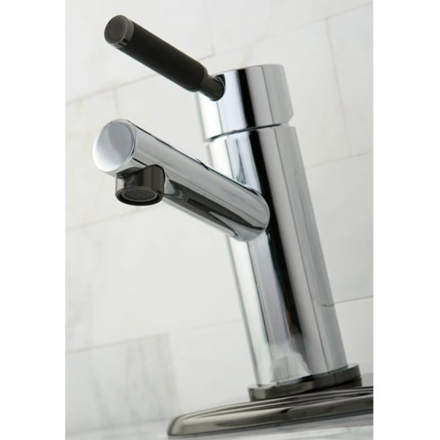 Kingston Brass Water Onyx Single Lever Lavatory Faucet with Brass Pop Up