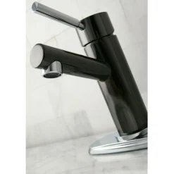 Kingston Brass Water Onyx Single Lever Lavatory Faucet with Brass Pop Up