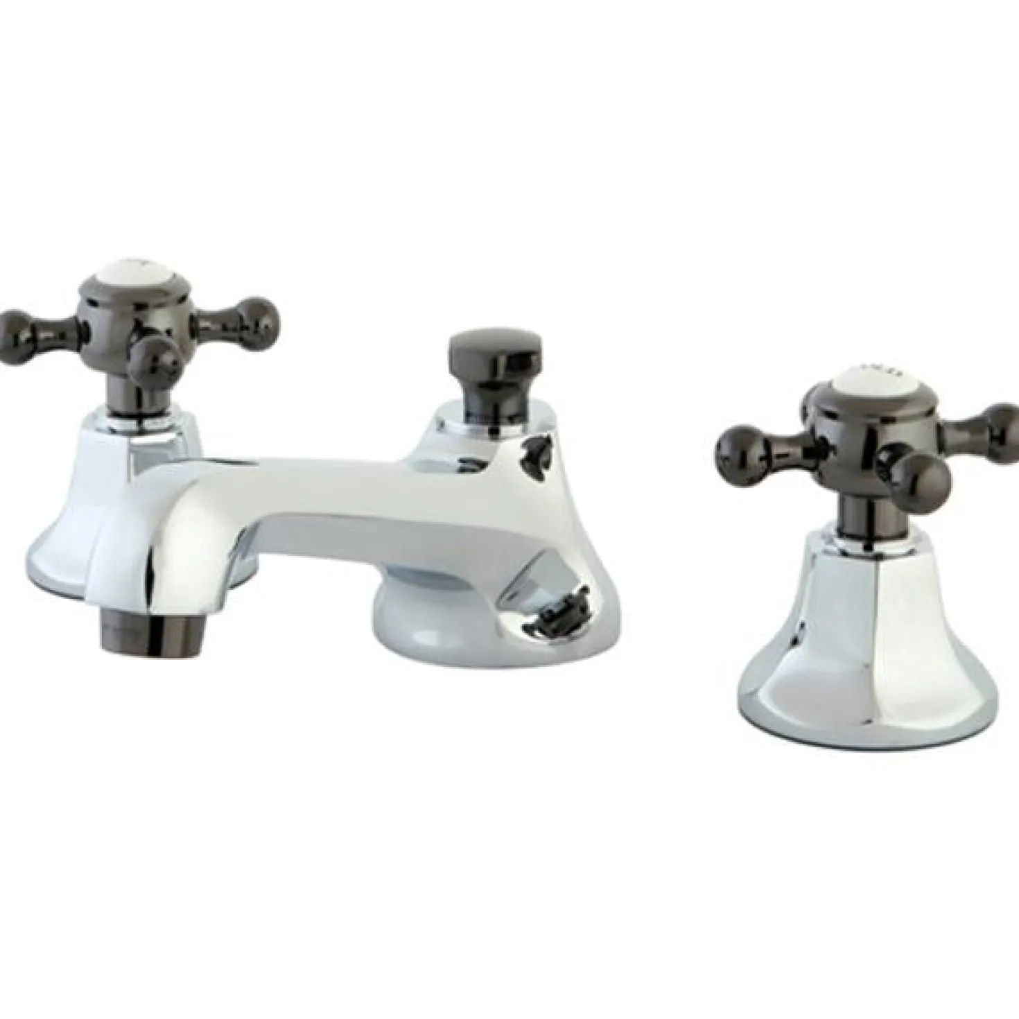 Kingston Brass Water Onyx 8" to 16" Widespread Lavatory Faucet with Brass Pop-up Drain